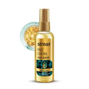 streax frizz control hair serum for dry frizzy hair 100 ml, 72hrs frizz free hair, for women & men,