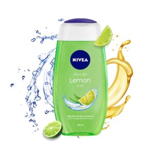nivea lemon and oil 500ml body wash| shower gel with scent of lemon and care oil