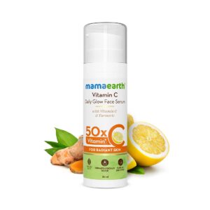 mamaearth vitamin c daily glow face serum for men & women