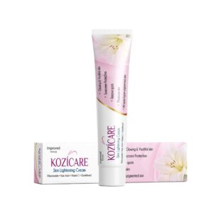 healthvit kozicare skin lightening cream with kojic acid, arbutin, glutathione, all types