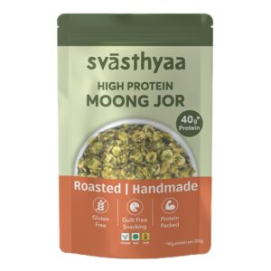 svasthyaa high protein moong jor | roasted moong dal namkeen snack 220g