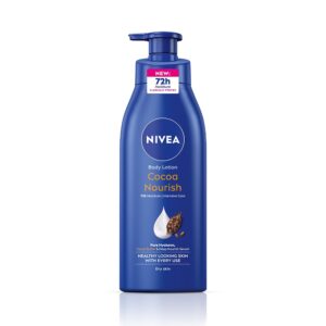 nivea cocoa nourish 400ml body lotion with deep moisture serum