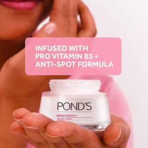 pond's bright beauty day cream 35 g, non oily, mattifying daily face moisturizer, spf 15
