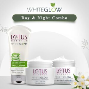 Lotus Herbals Whiteglow Day And Night Face Cream Pack with Face Wash