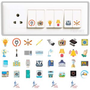 transparent switch stickers for white switchboard for home office electric board appliances for home