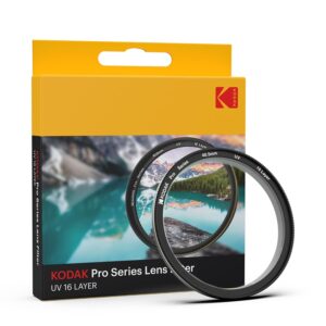kodak 40.5mm pro series camera lens uv filter compitable for sony camera filter|16 layer multi coating for dslr camera lens|protection from uv rays,dust & scratches|aluminum lens ring|waterproof|black