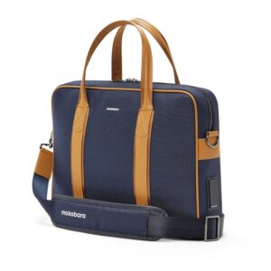 mokobara decaf nylon laptop briefcase – fits 15 inch macbook & laptops | durable office bag